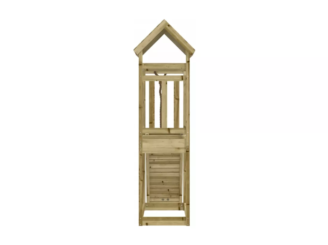 Maisonnette de jeu avec mur d'escalade bois de pin imprégné