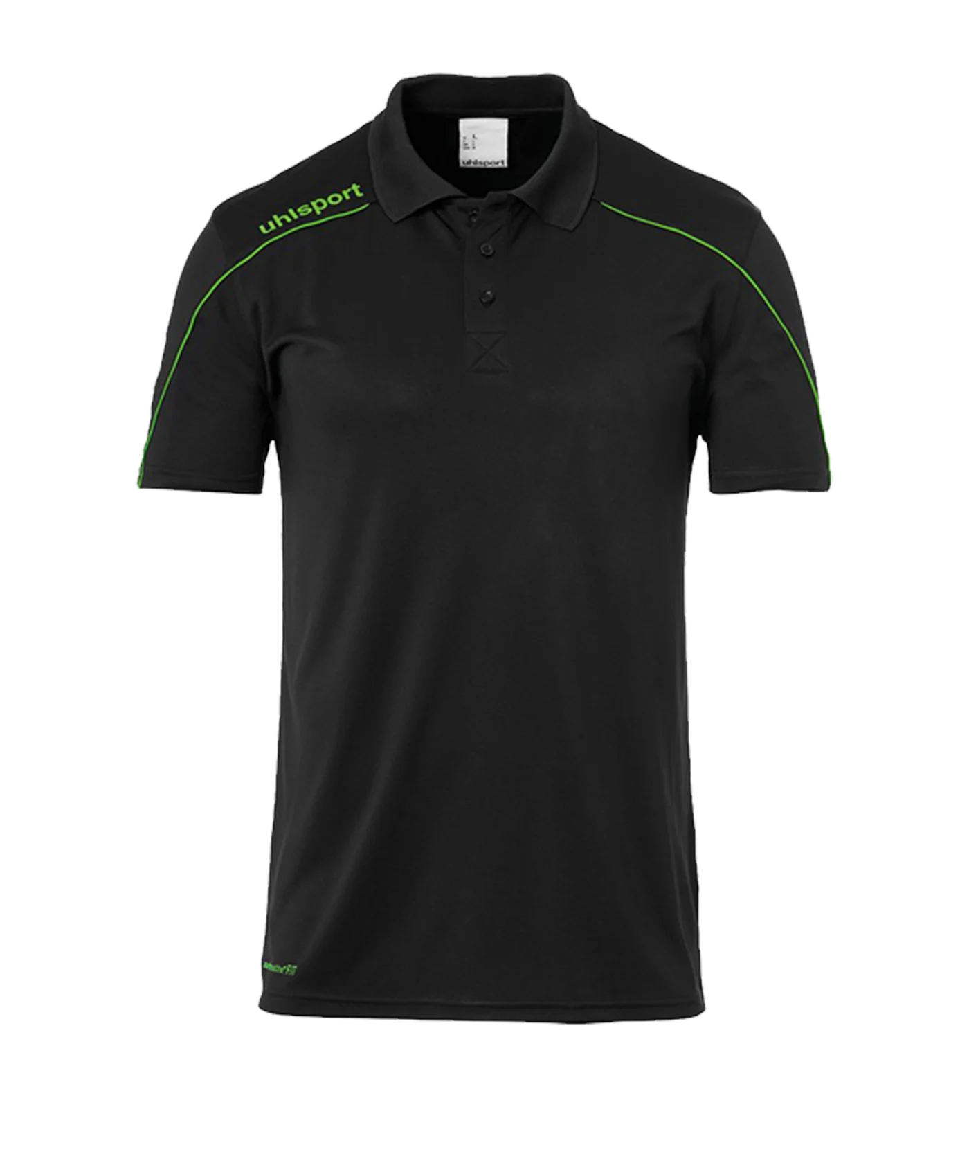 uhlsport Stream 22 Poloshirt Schwarz Grün F24