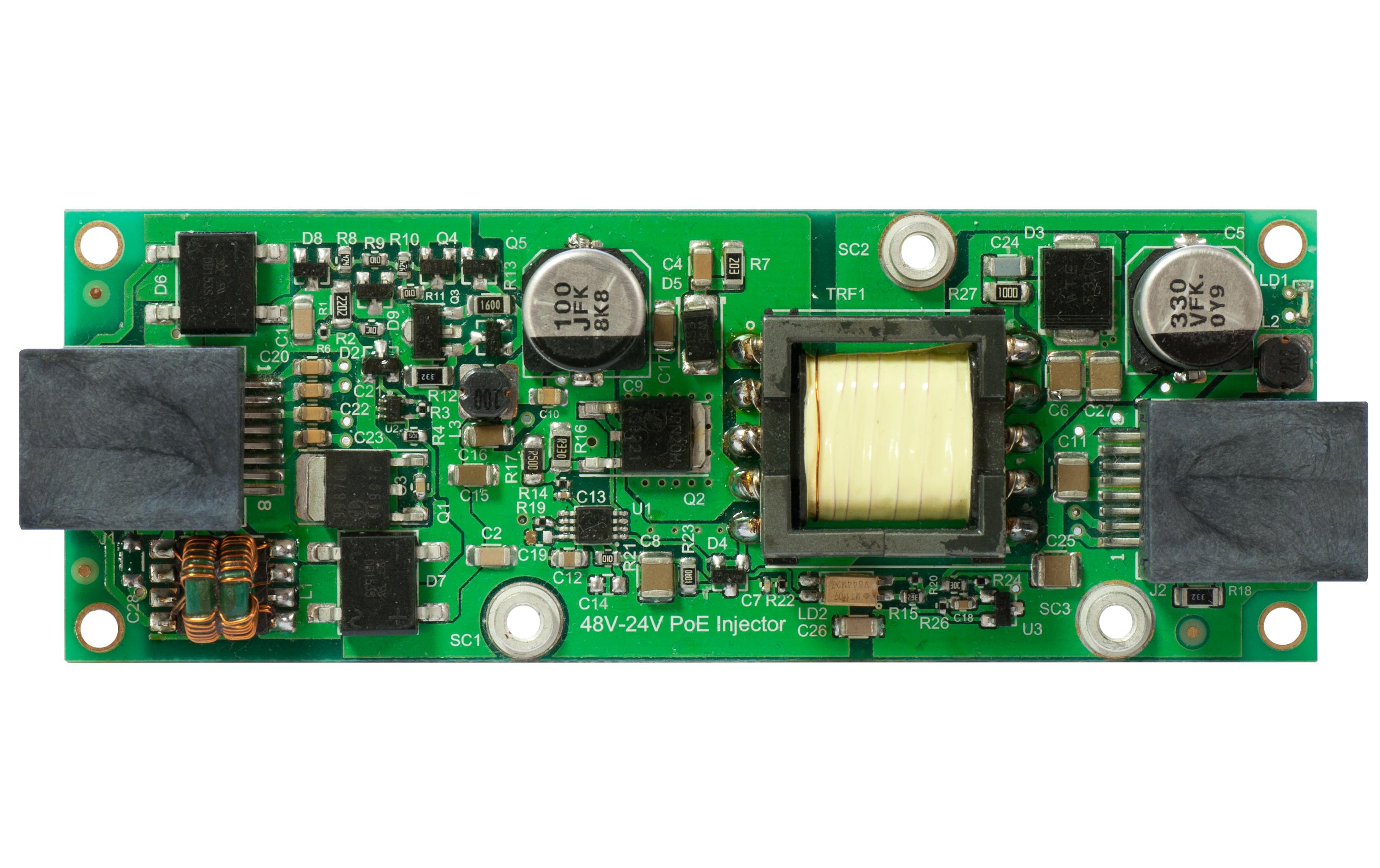 PoE Converter RBGPOE-CON-HP48 bis 24 V 10/100/1000Mbps PoE-Konverter mit 802.3af-Unterstützung, 802.3at PoE Plus-Unterstützung