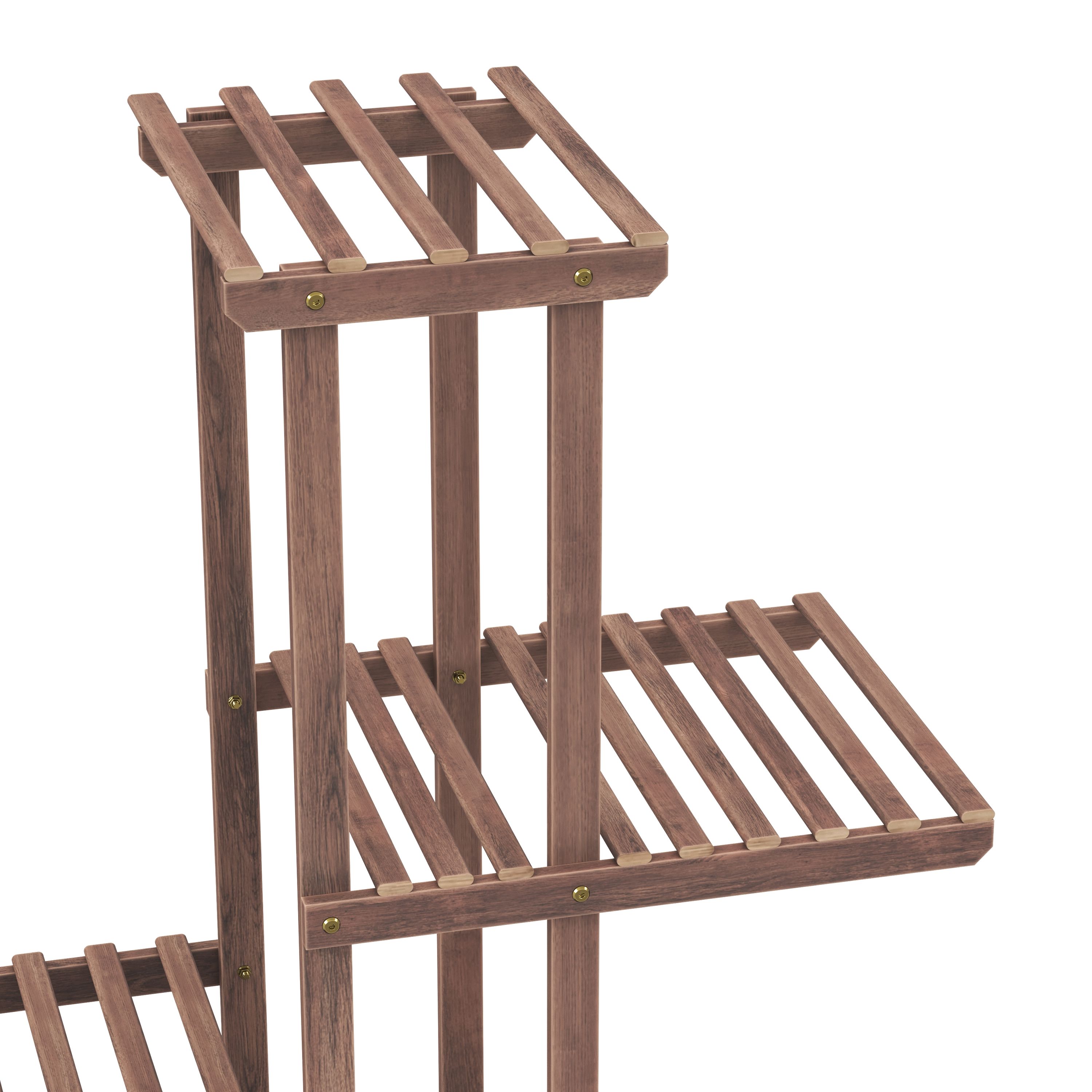 Pflanzenregal Holz 114 x 33 x 80 cm natur