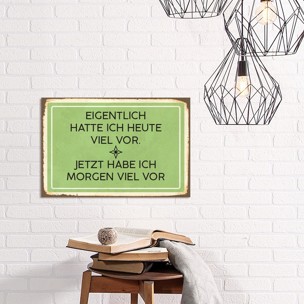 queence Metallbild »Viel vor« Sprüche 1 Stk. tlg.