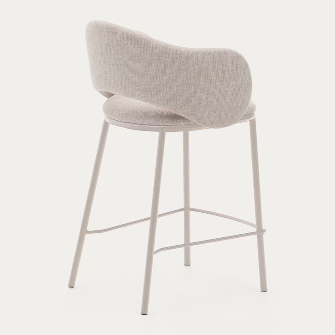 Kave Home Maina Barkruk - Chenille - Beige