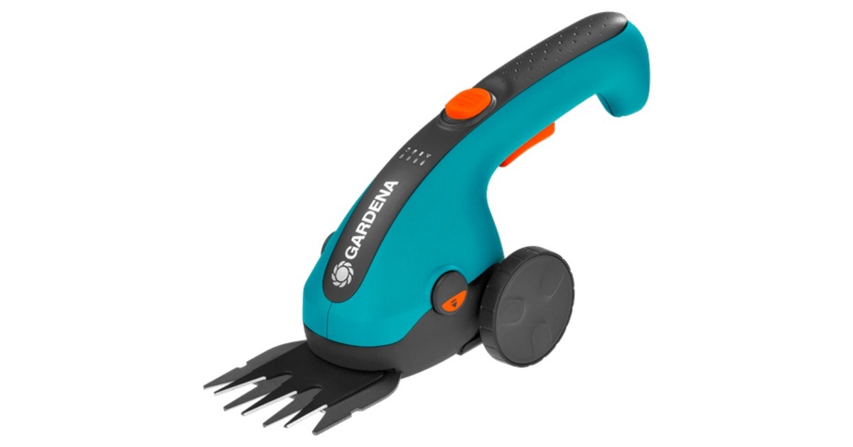 GARDENAAccugrasschaar ClassicCut Li Set  (Turquoise/zwart, Incl. Li-Ion-Accu 2,5Ah, Telescopische steel)