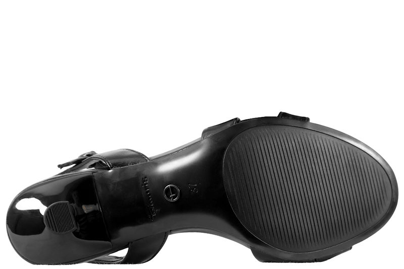 TAMARIS PUMPS I SORT PU MED POLIDO