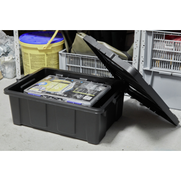 Iris Powerbox Opbergbox - 43L - 100% Recycled Kunststof - Zwart