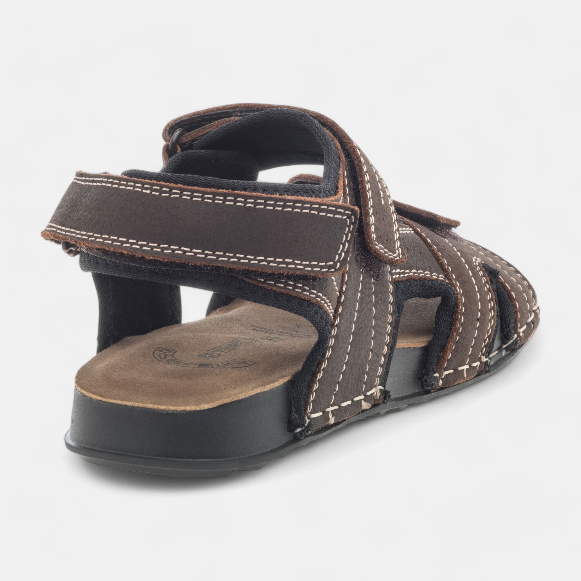 Sandales Homme en cuir marron