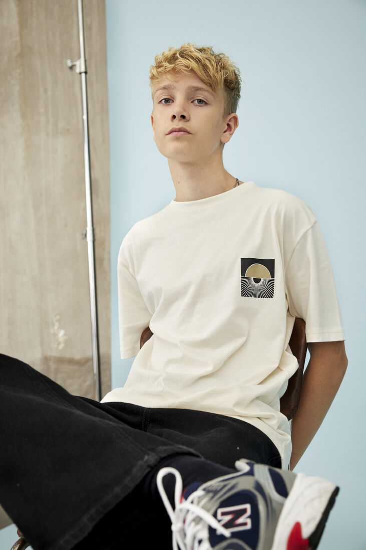 HOUND gebroken wit hound t-shirt tee s/s