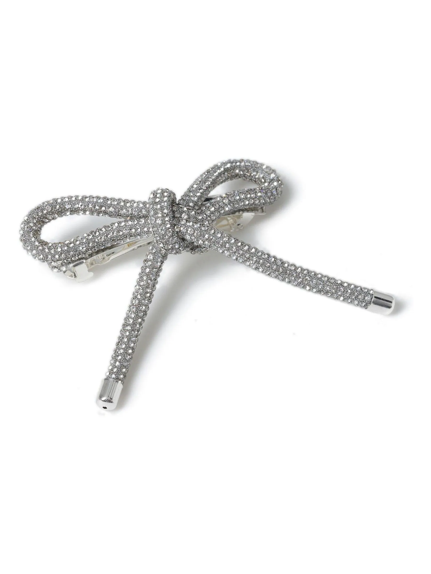 Aela Black 2 Pack Bow Clips With Rhinstone