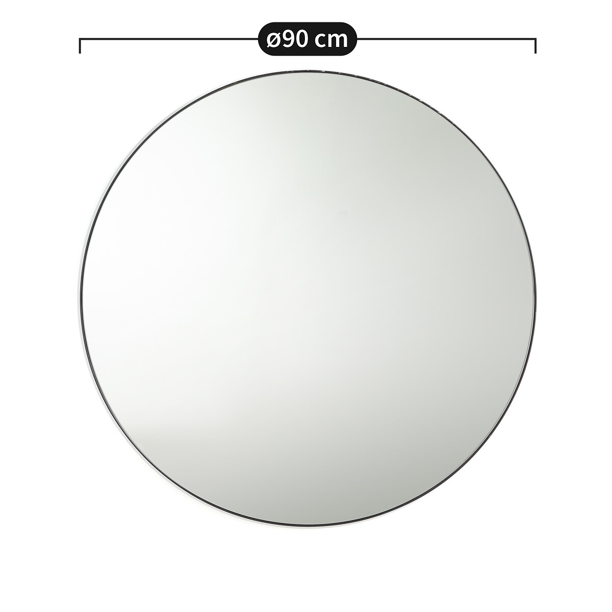 LA REDOUTE INTERIEURS<br>Espelho redondo em aço, Ø90 cm, Iodus