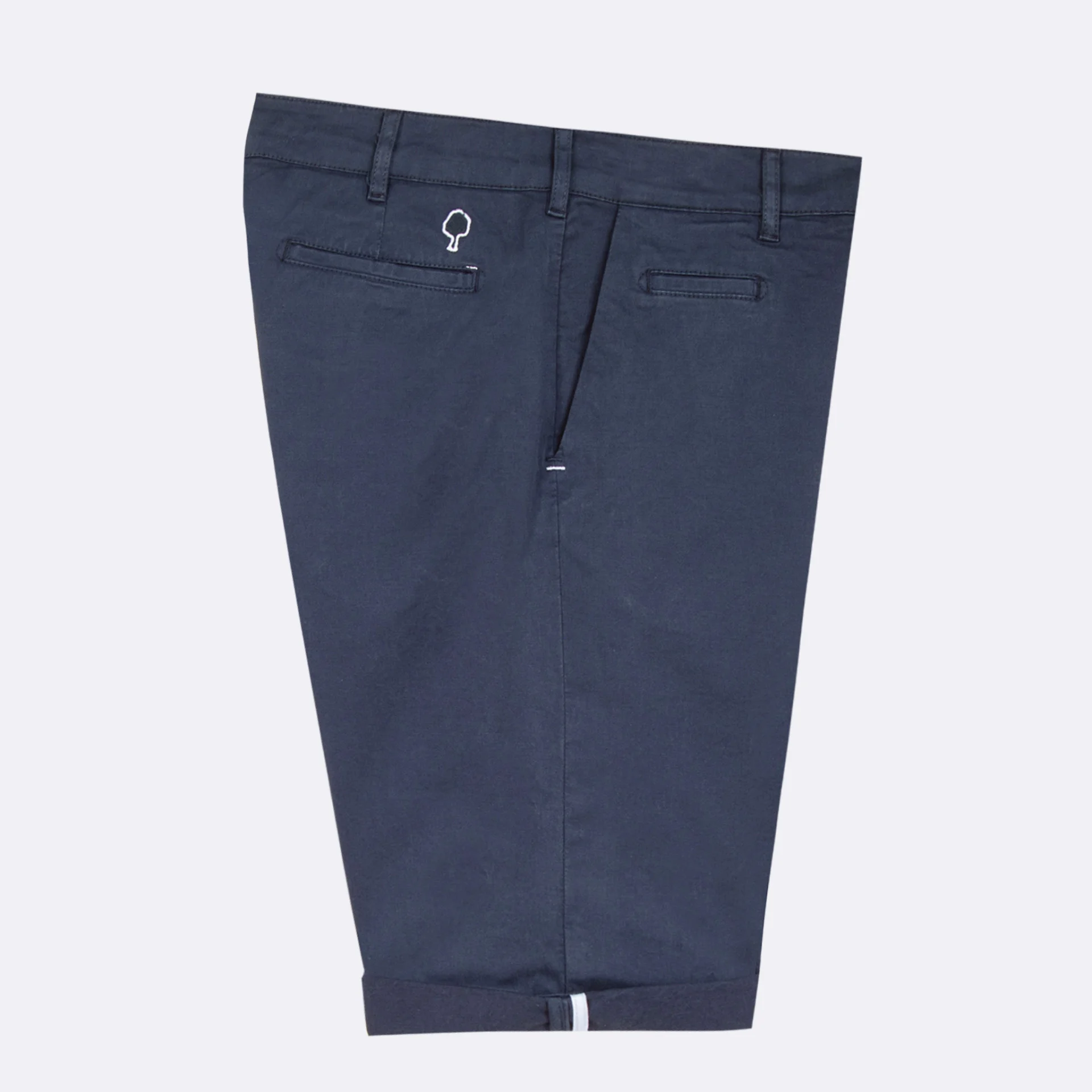 Short bleu marine coupe droite Coton organique et coton recyclé - modèle Saulieu