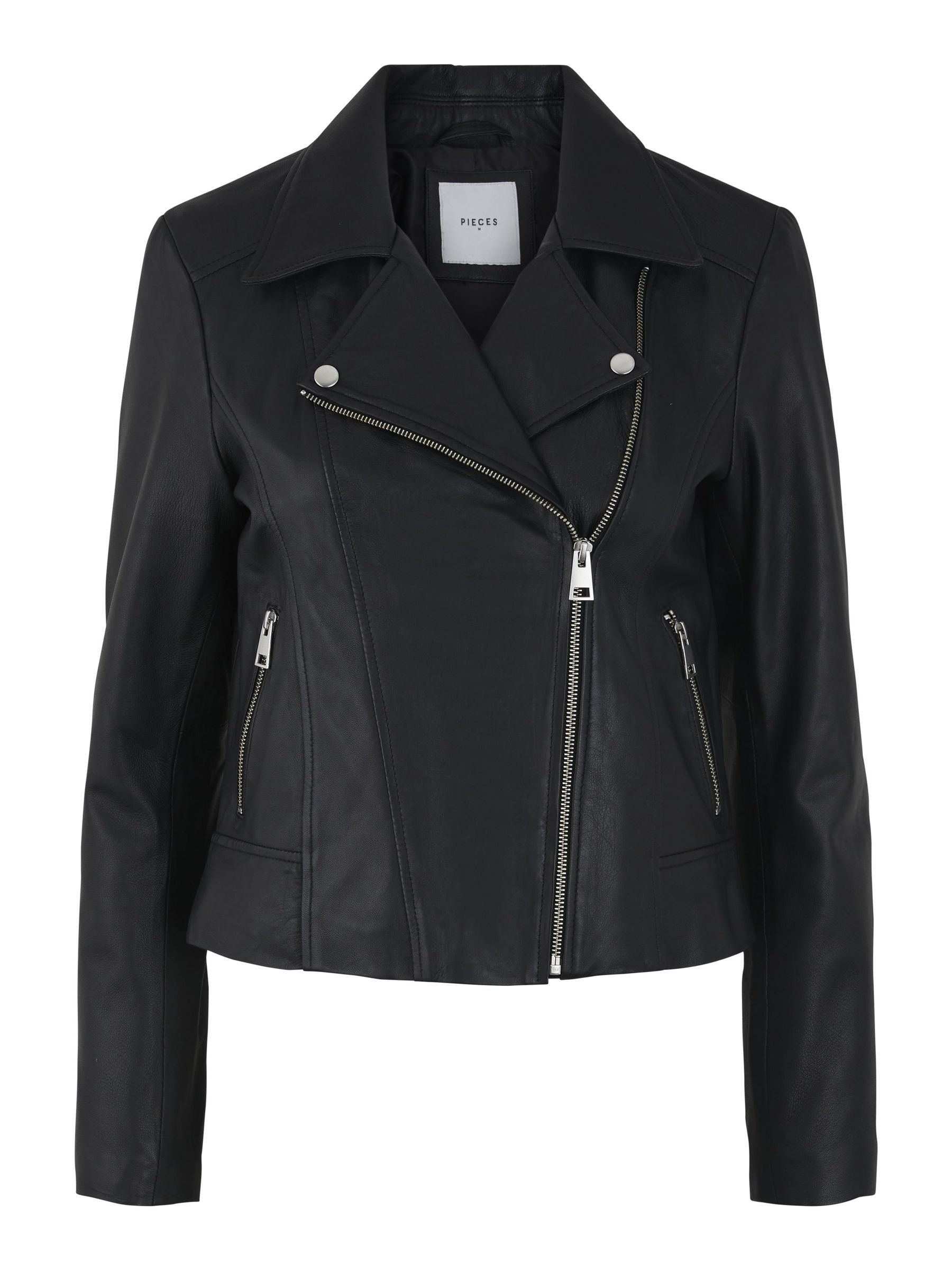 pieces Lederjacke »PCSUSSE LEATHER JACKET NOOS« aus weichem Lammleder