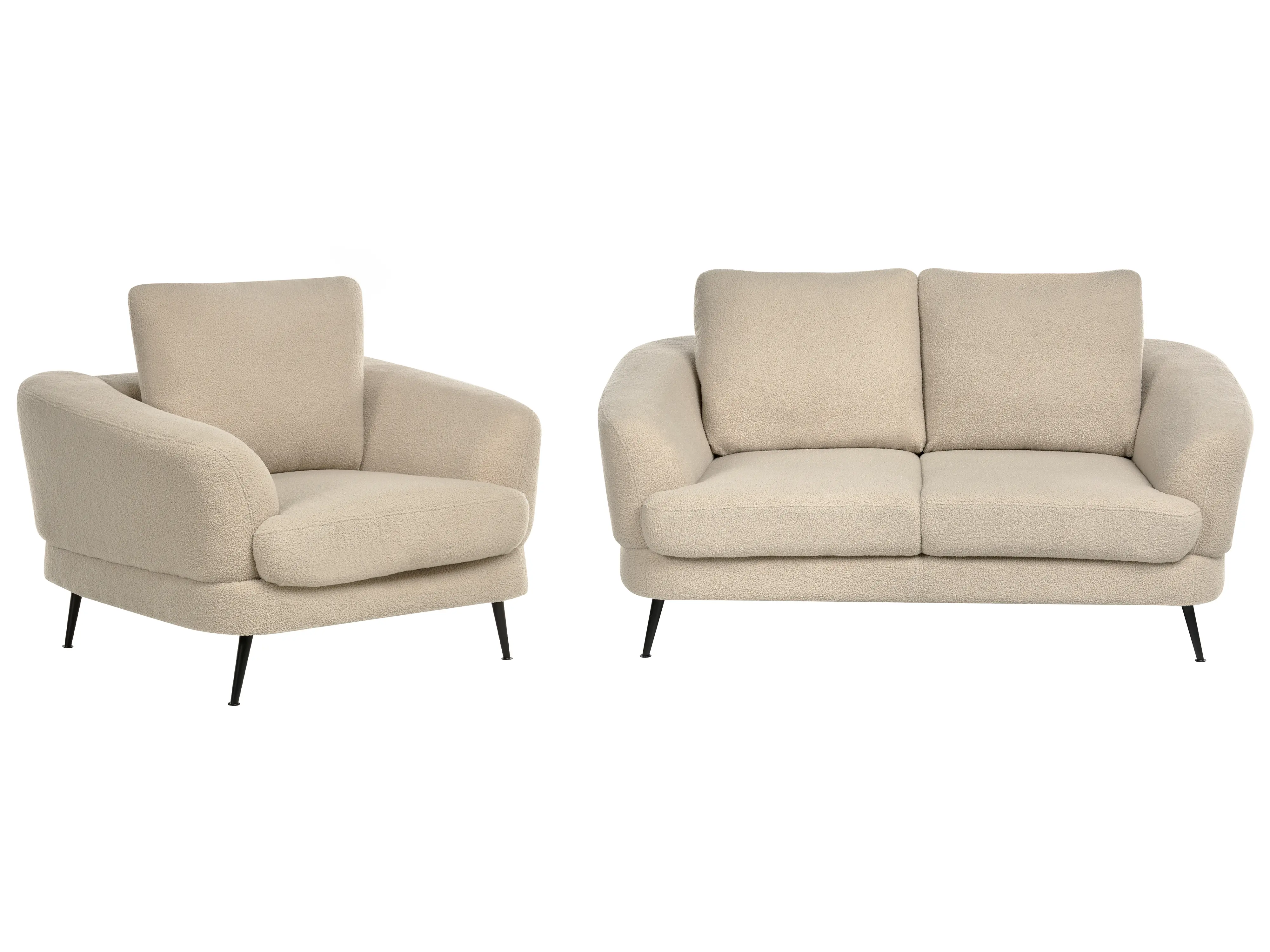 Bankenset 3-zits KJAER Bouclé Lichtbeige