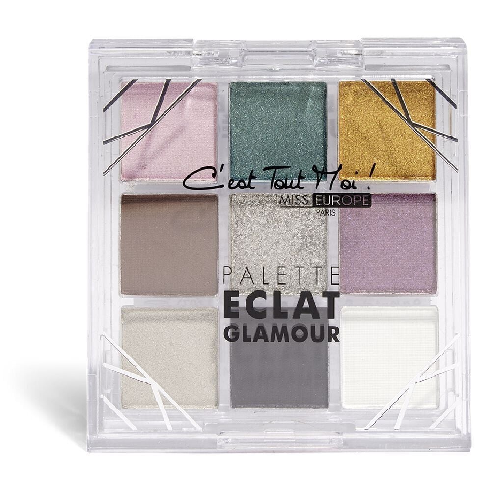 Palette éclat 9 couleurs Miss Europe glamour