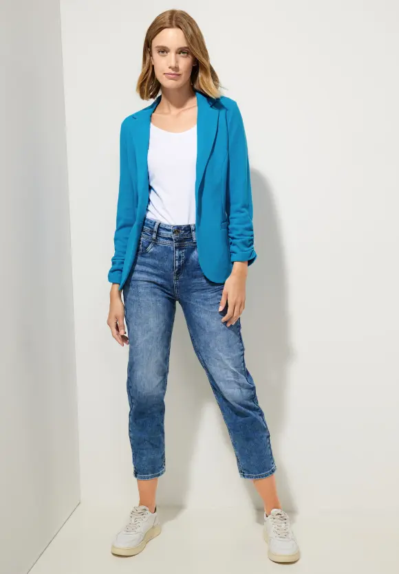 Basic Blazer mit Raffungen - alaska blue