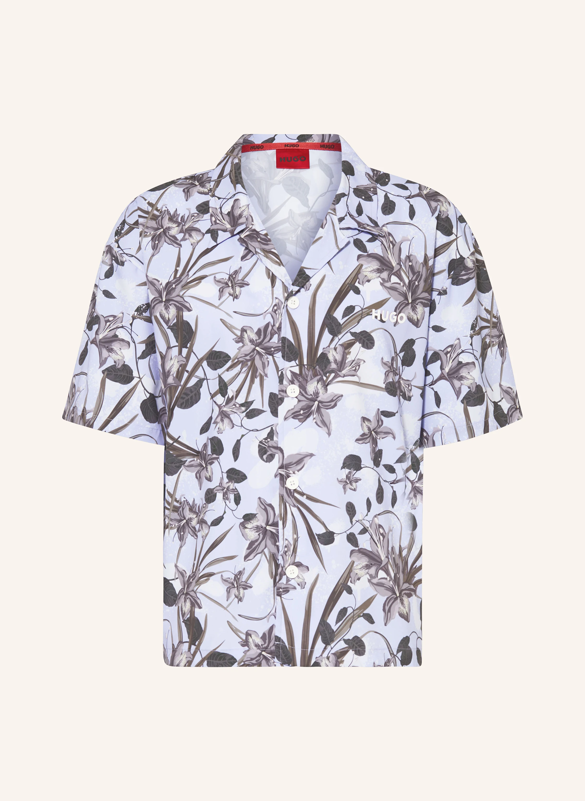 HUGO Resorthemd BEACH aus Satin