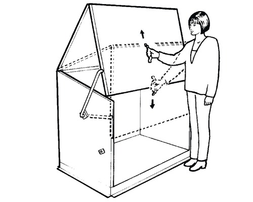 Storeguard-uitrustingsbox 196 x 89 x 109 cm, antraciet