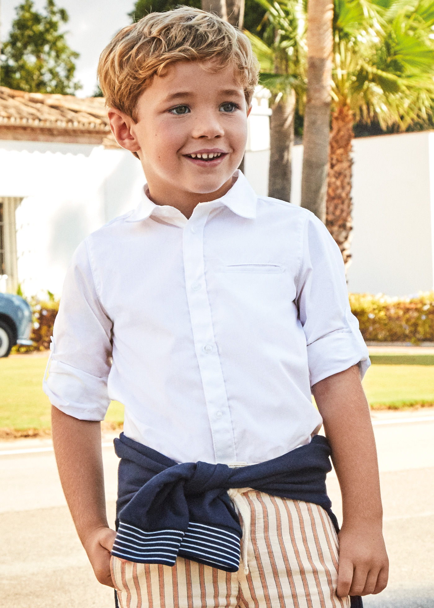camisa básica de menino