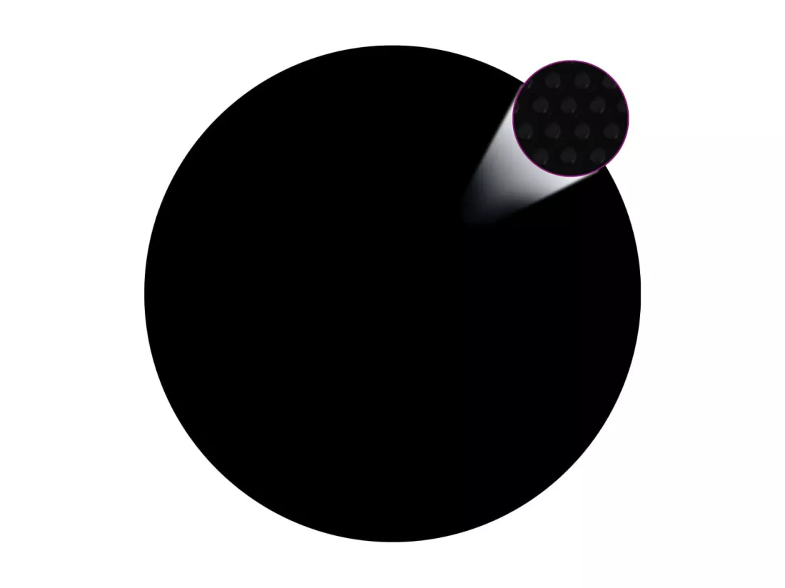 Couverture de piscine Noir 527 cm PE