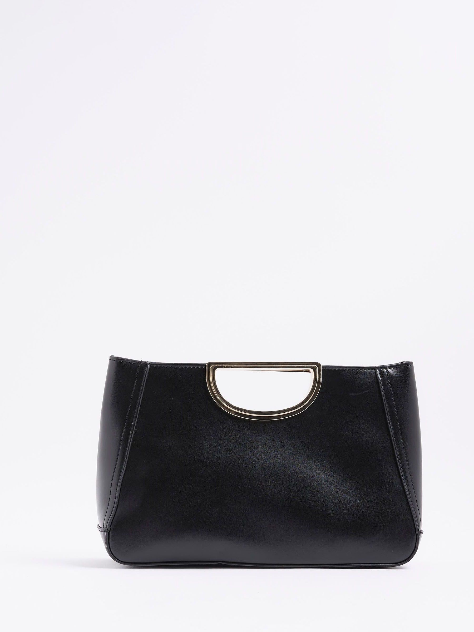 River Island Metal Handle Clutch Bag