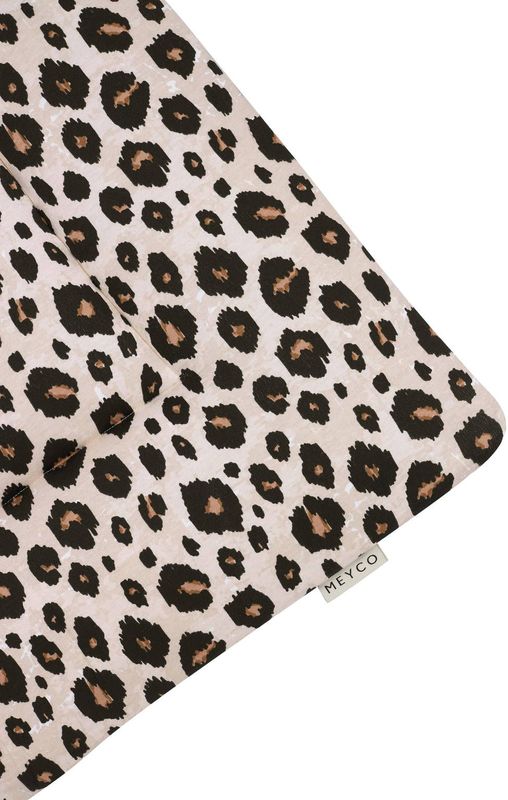 Meyco Baby Leopard boxkleed - sand melange - 80x100cm