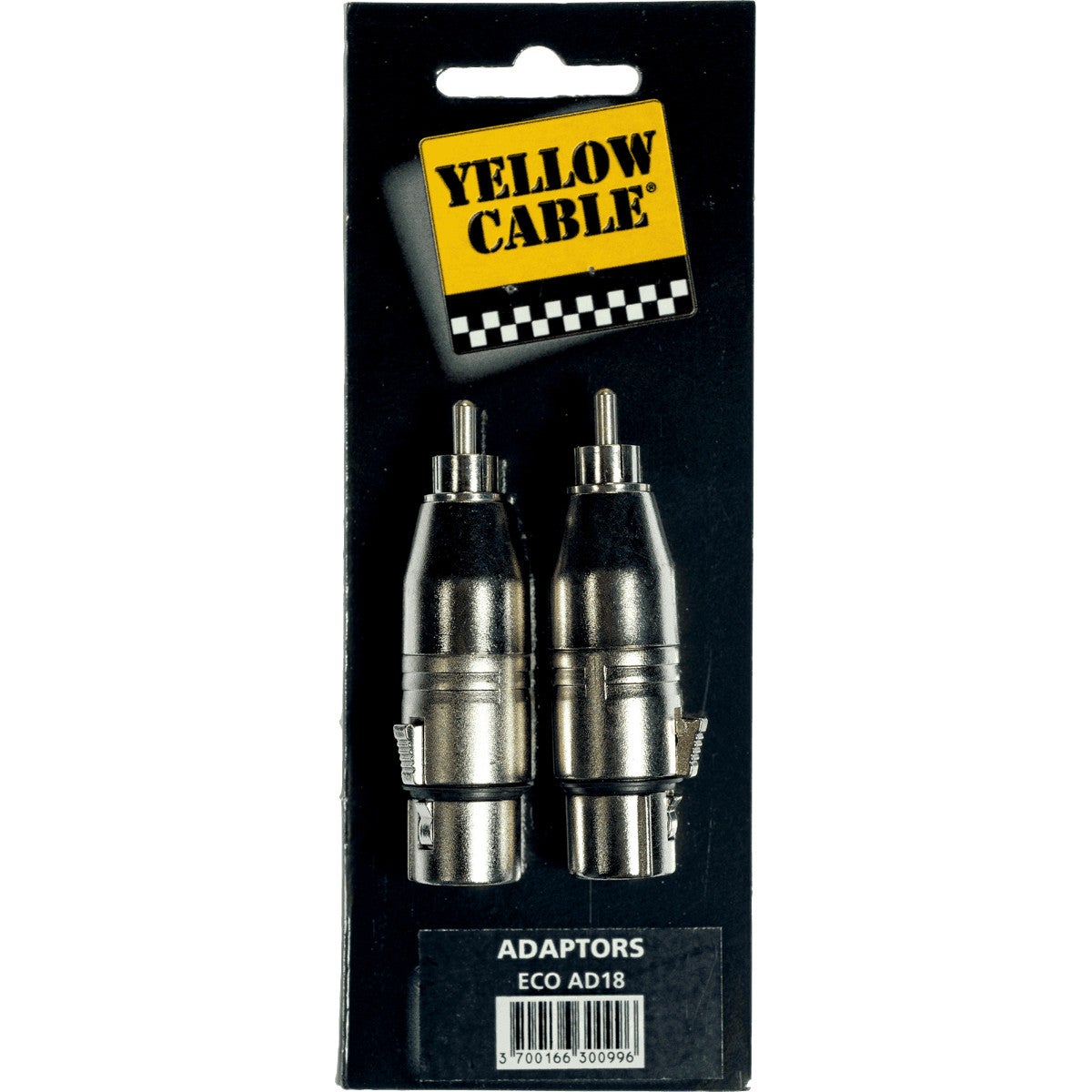 Yellow Cable AD18 RCA male - XLR female verloopplug (2 stuks)