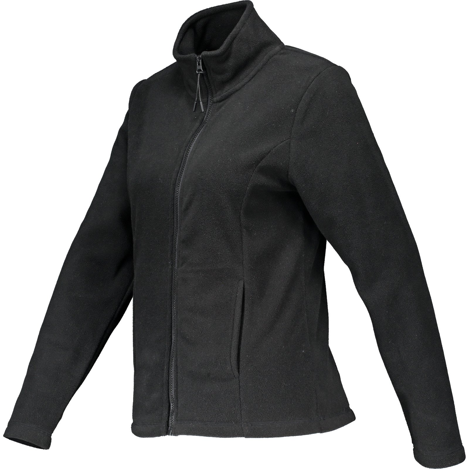 Damen-Polarfleecejacke mit Stehkragen S, schwarz
