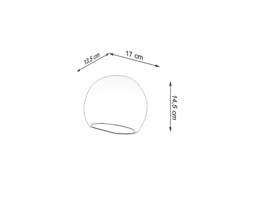 SOLLUX LIGHTING - Applique vernie globe blanc brillant