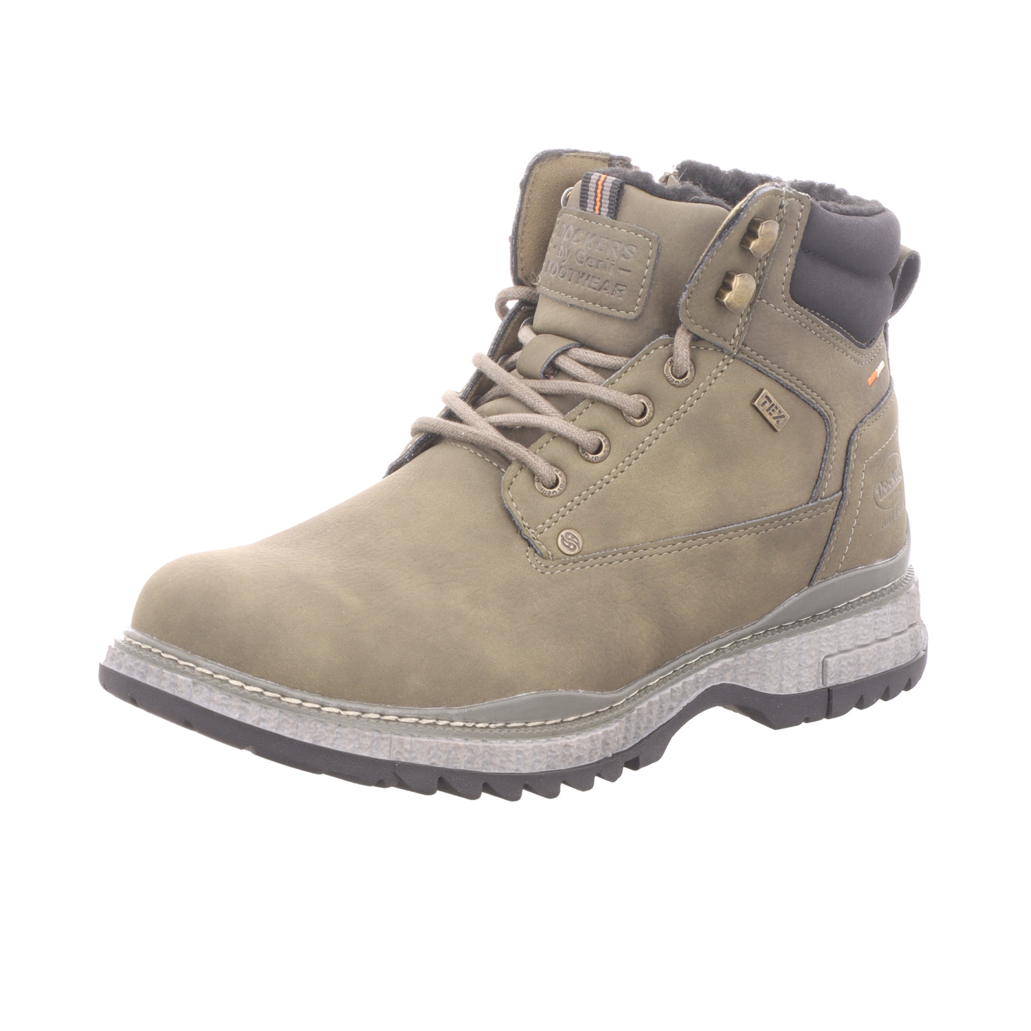 Dockers Herren-Schnürstiefel Khaki-Grün-Grau-Schwarz