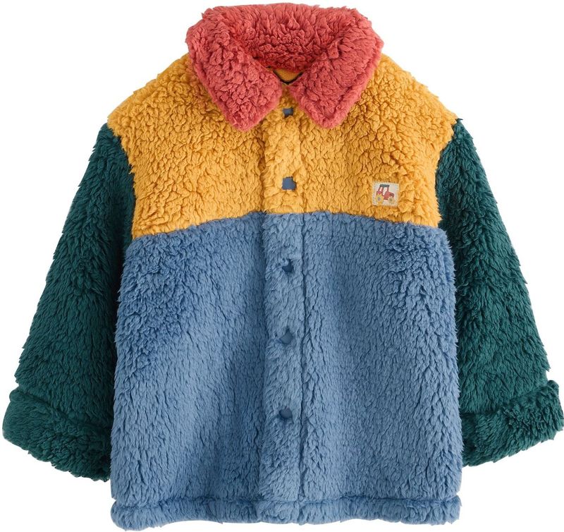 Next - Tussenjas - smoky blue - Color-Blocking