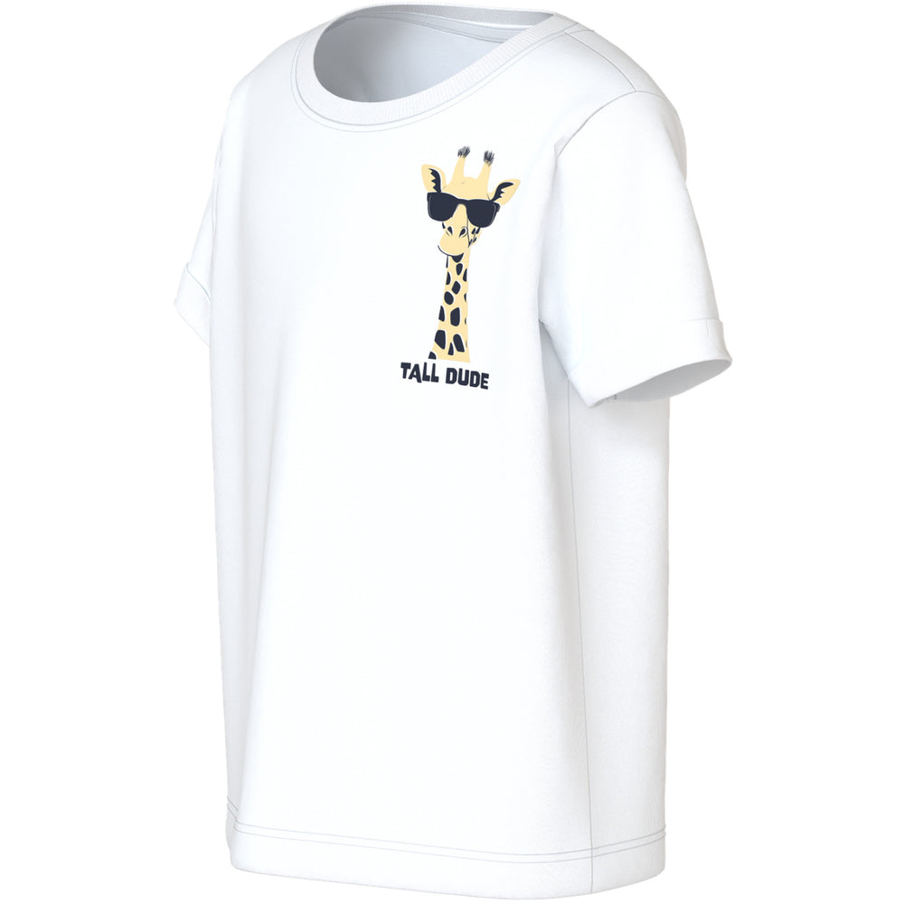 Køb Name It Bright White Giraffe Nmmvux Ss Top