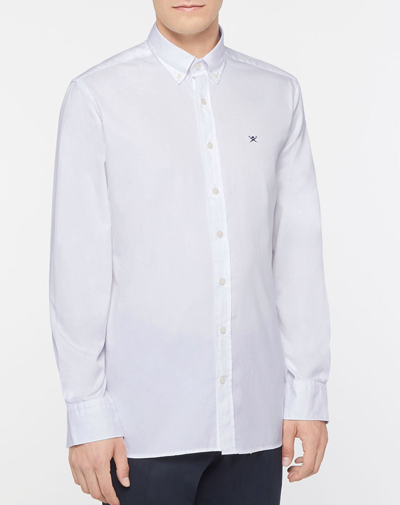 Hackett London Chemise Slim Fit Oxford unie blanche