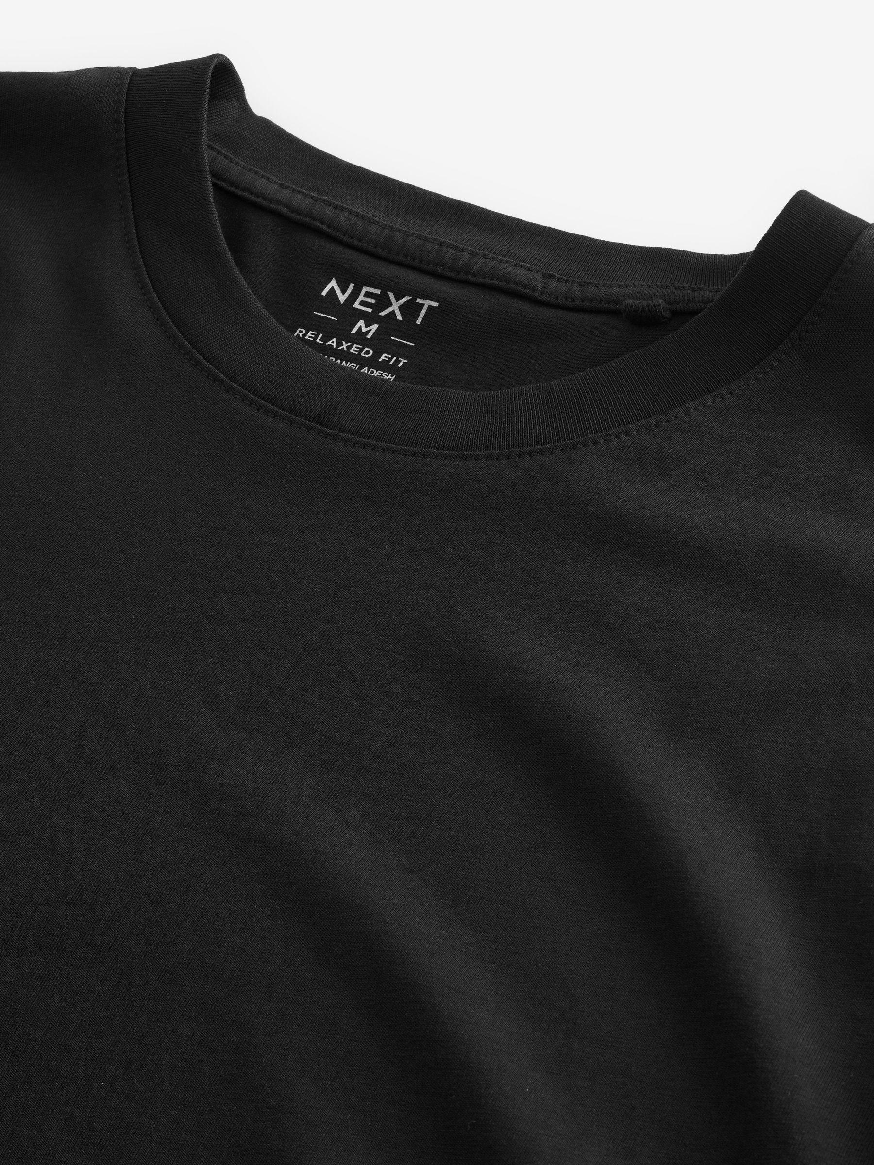 Zwart - Essential Cotton T-Shirts Relaxed Fit 5 Pack