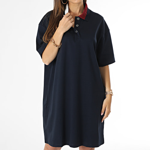 Robe Polo Manches Courtes Femme Rlx Split Global Str 9155 Bleu Marine