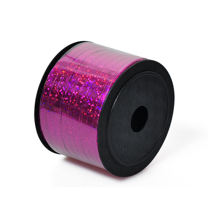 (5mmx10m) Geschenkband Universal Glanz Polyband Hologramm für Geburtstage / Hochzeit / Weihnachten - Pink