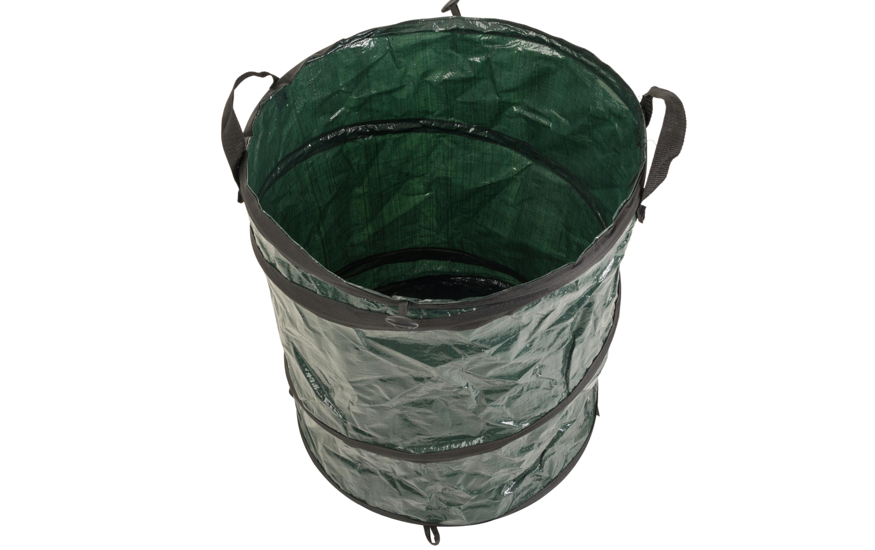 Gartensack PopUp 120 lSelbststehender Springsack für Lagerung und Transport von Gartenabfällen