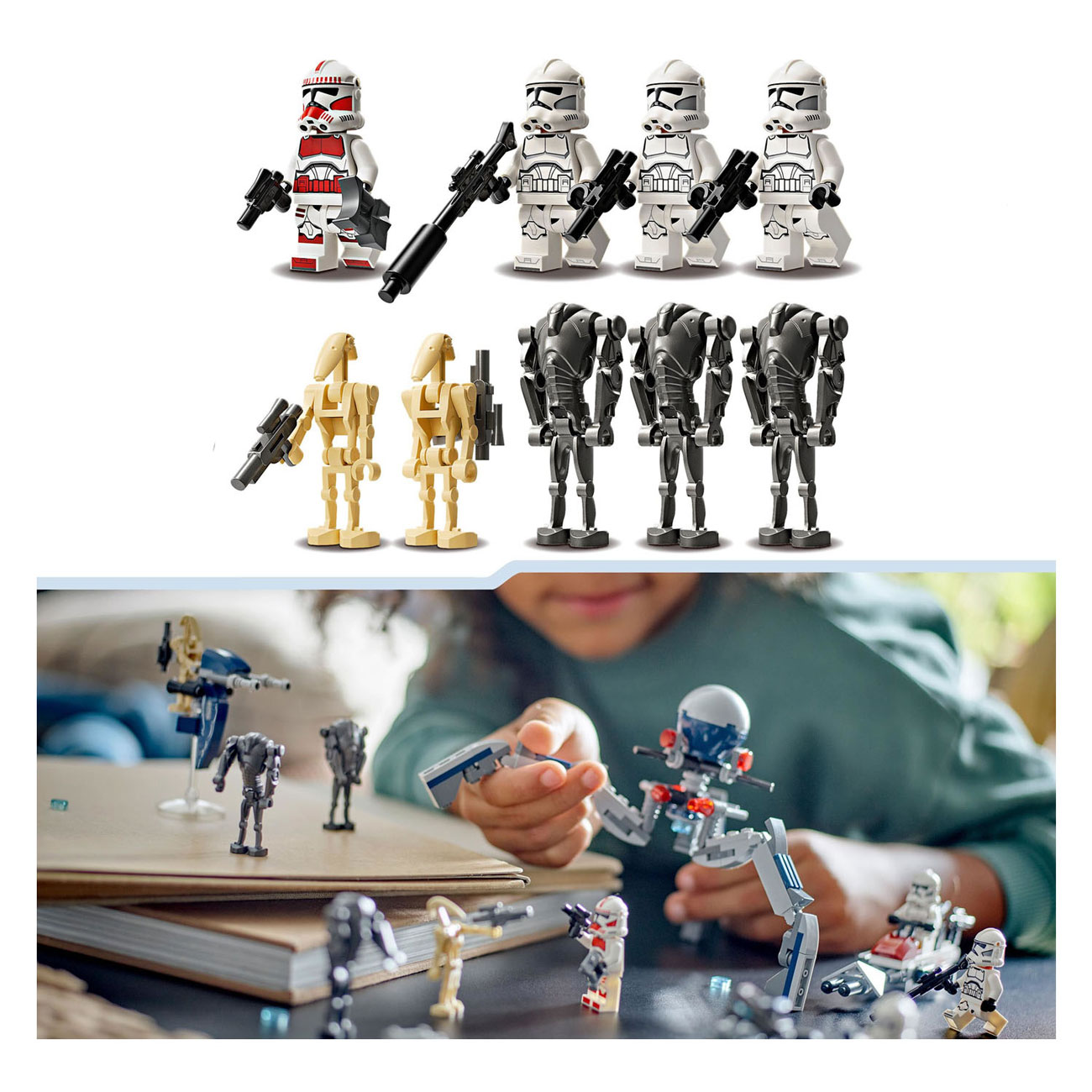 LEGO Star Wars 75372 Clone Trooper en Battle Droid Battle Pack
