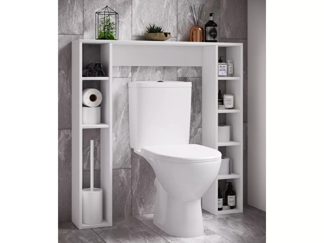 Étagère murale surélevée WC Salle de bains Étagère Tinoli M