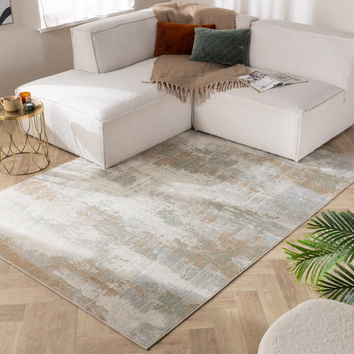 Luxe vloerkleed - Marnix Grunge Creme/Taupe