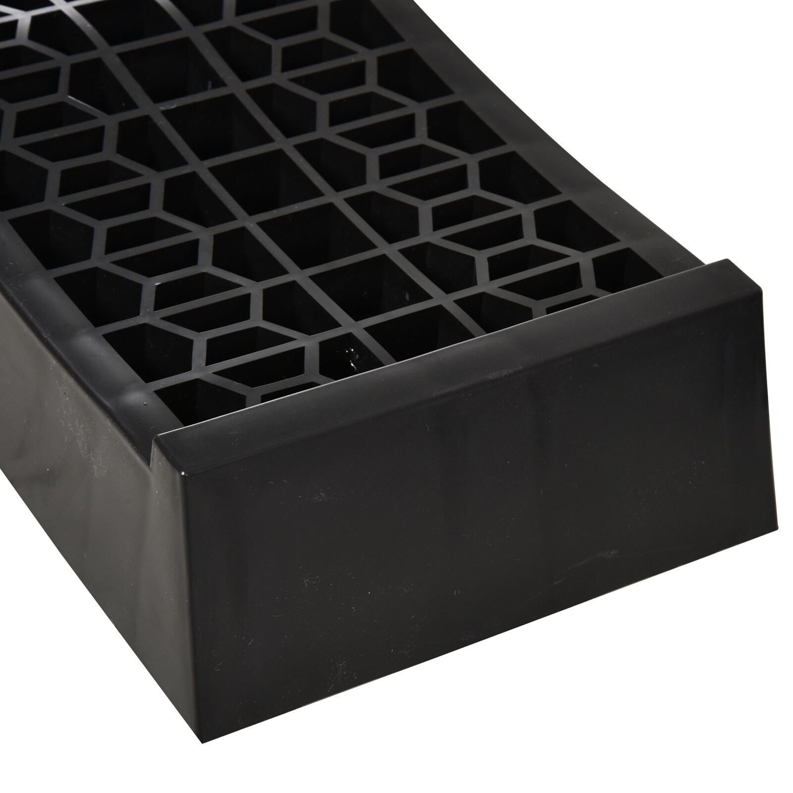 HOMCOM Auffahrrampe rutschfest schwarz 70 x 20 x 8 cm (LxBxH)