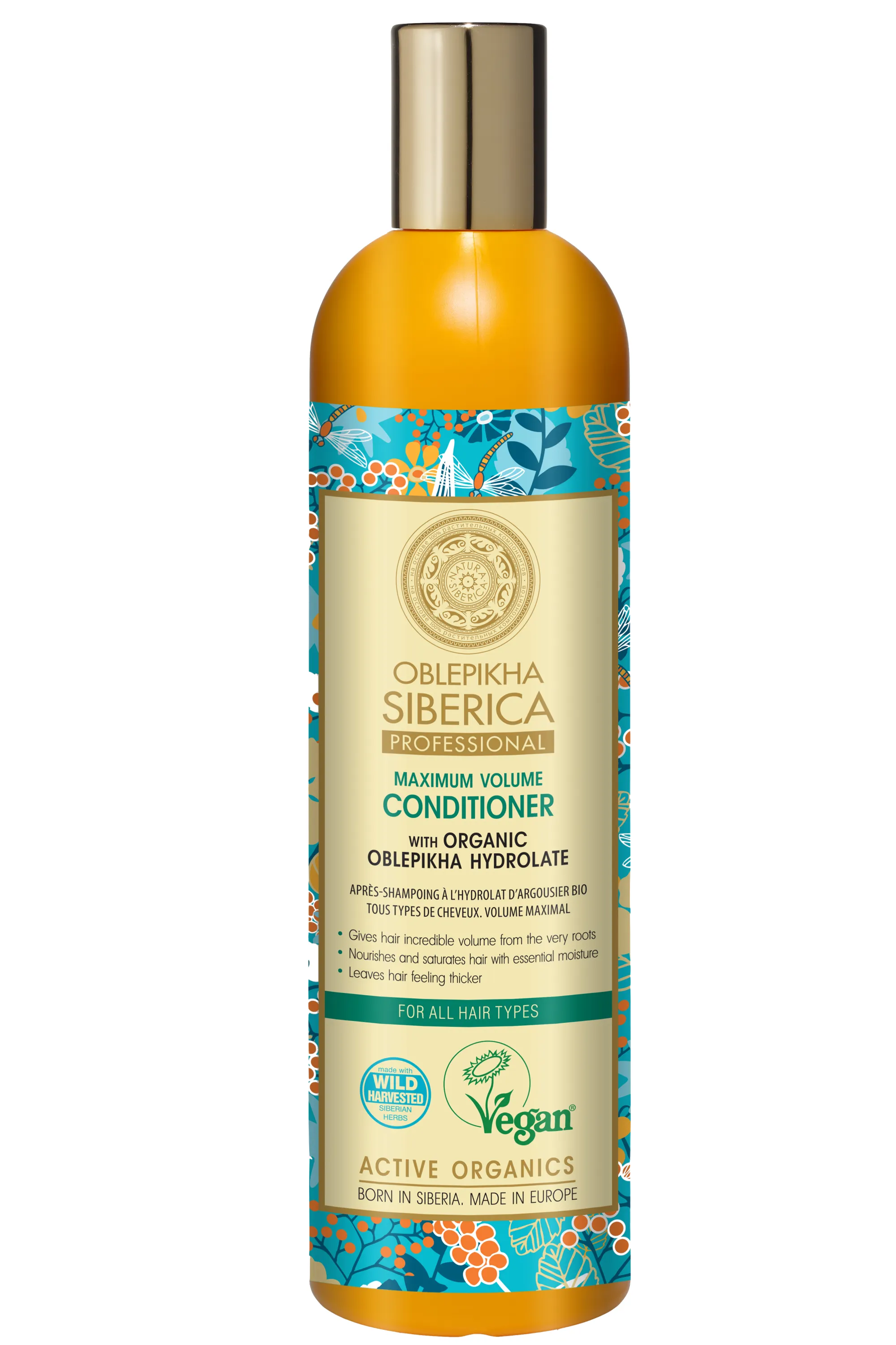 Natura Siberica Baume après-shampoing à l’argousier pour tous types de cheveux-400 ml