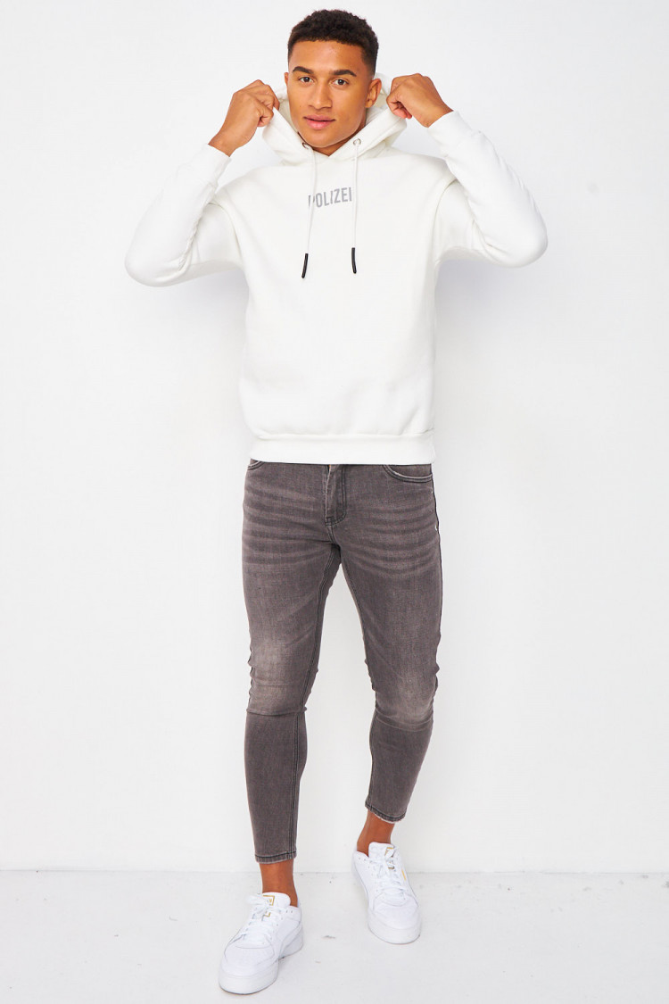 Sweat à capuche blanc 