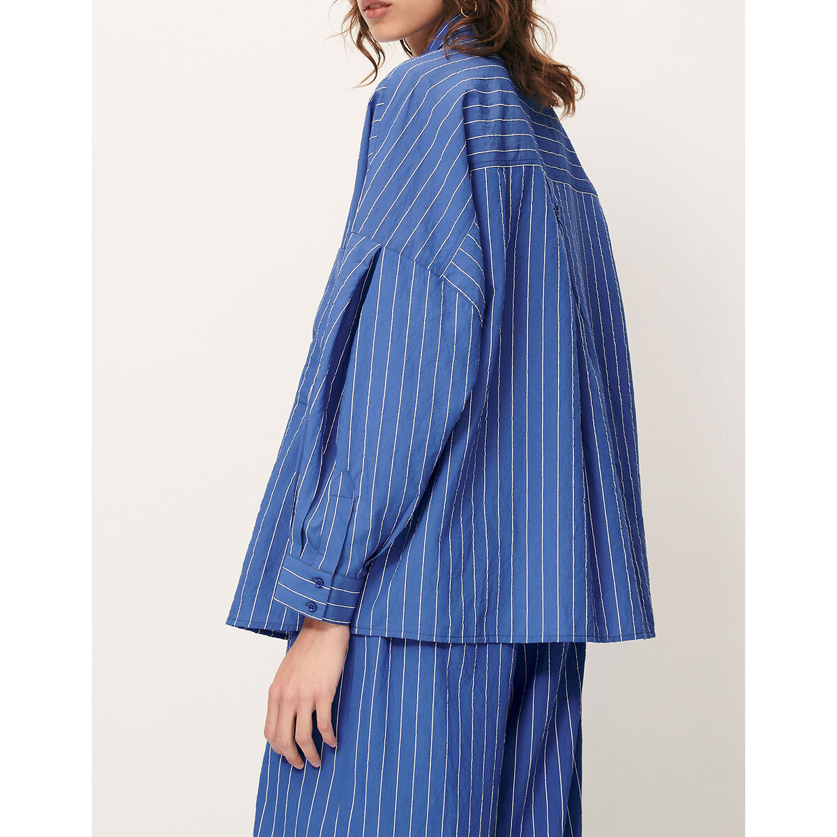 SESSUN<br>Camisa listrada folgada com bolsos, FONTANIA