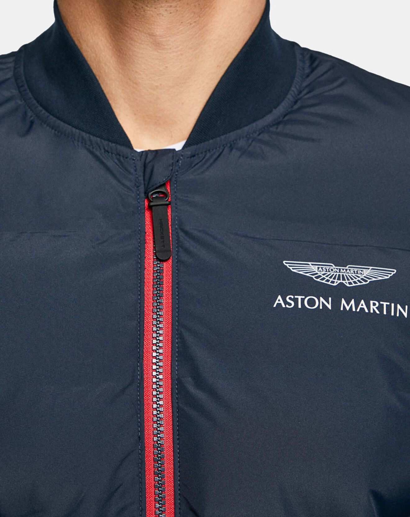 Hackett London Blouson Jersey Aston Martin Racing Hybride bleu marine