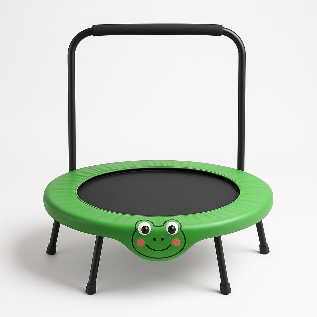 Kindertrampolin mit Haltegriff Grün Kunststoff Ø 91 cm