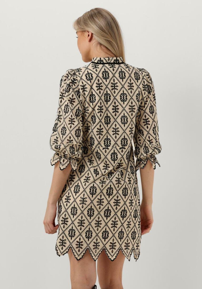 BRUUNS BAZAAR creme bruuns bazaar mini jurk lantana abama dress