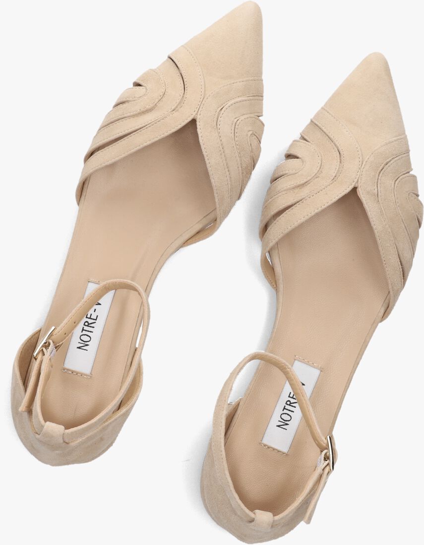 beige notre-v platte sandalen 12264