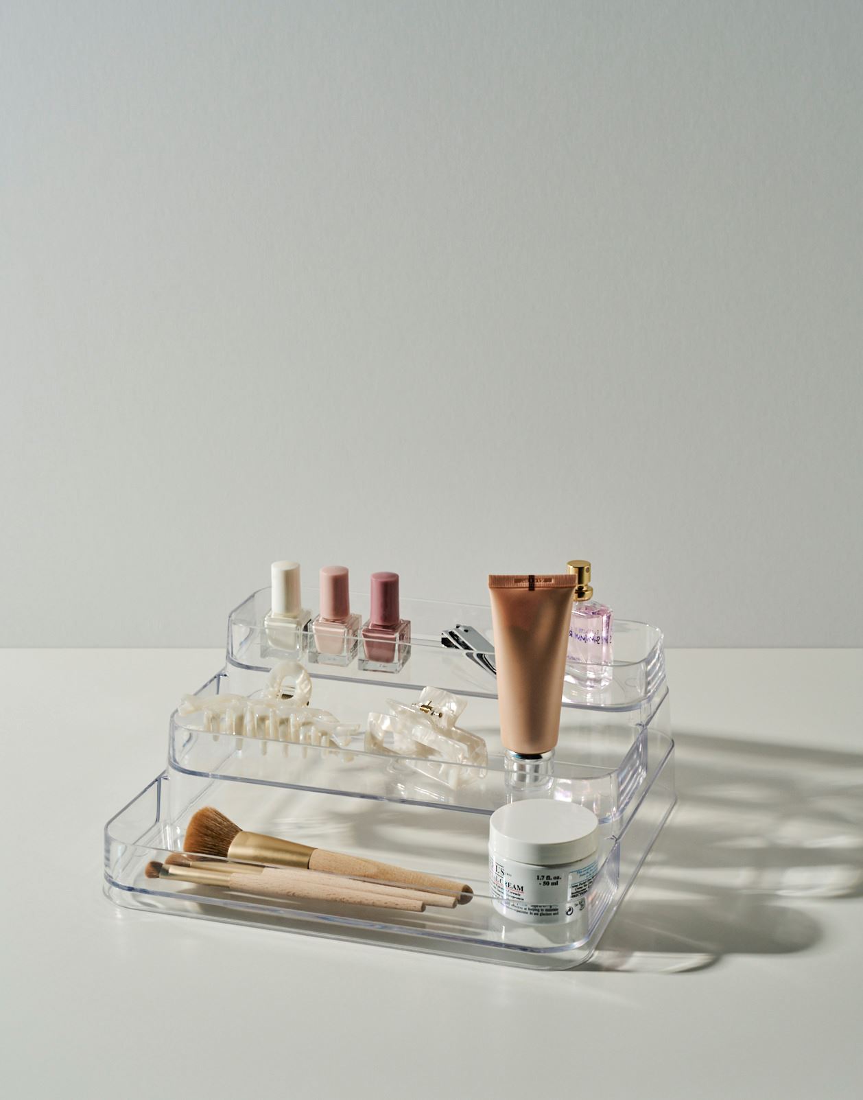 Oppbevaringsstativ transparent - 24,3x26,6x10,3 cm