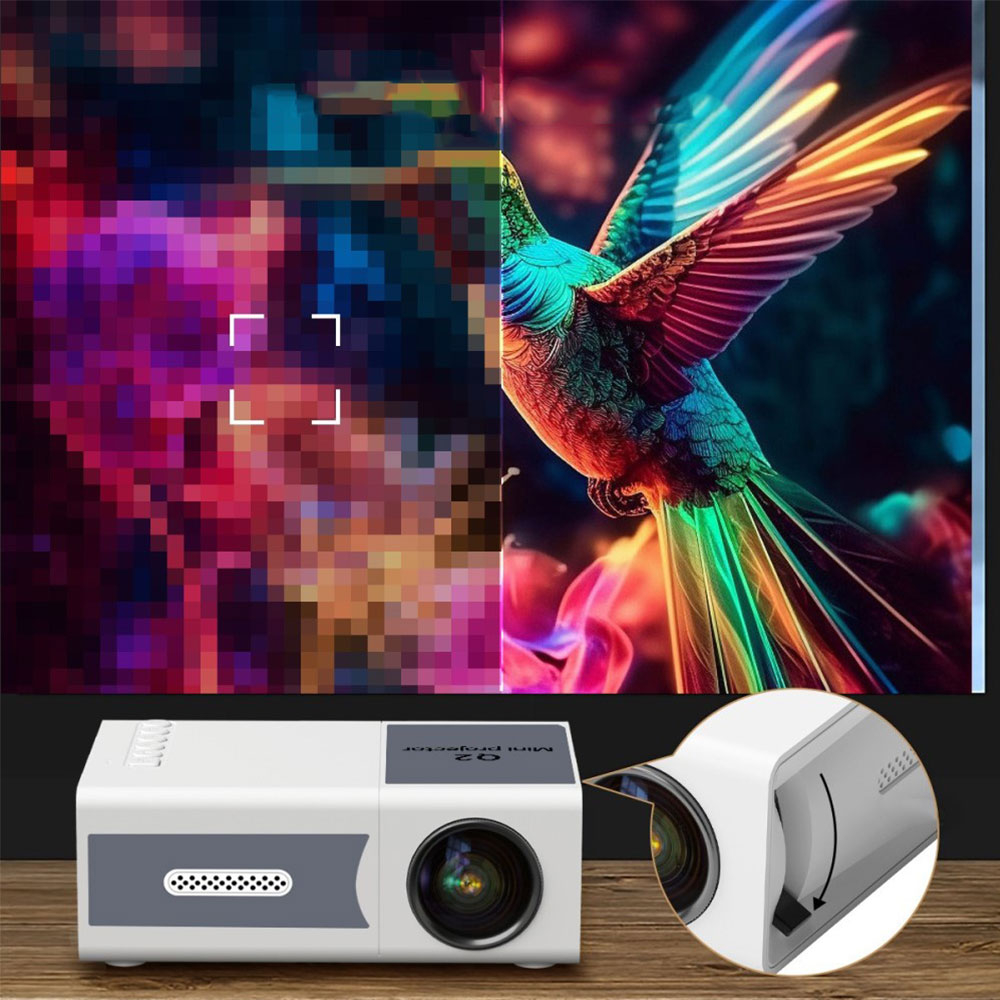 Mini Multimedia LED Projektor Beamer Heimkino (40 ANSI Lumen) 1080p / HDMI / USB - Grau