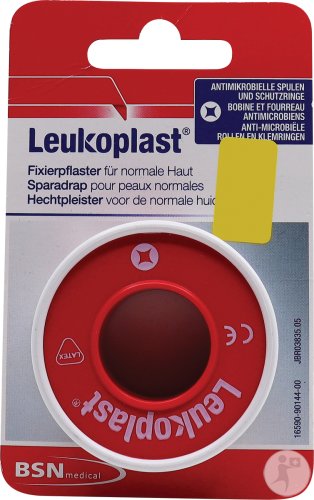 Bsn Medical Leukoplast Sparadrap Bobine Et Fourreau Antimicrobiens 5m x 1,25cm Pièce 1 (152201)