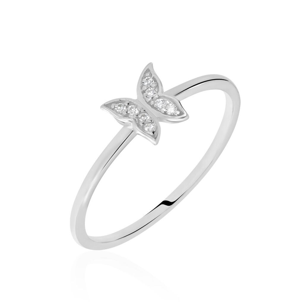 Bague Cadfan Argent Blanc Oxyde De Zirconium